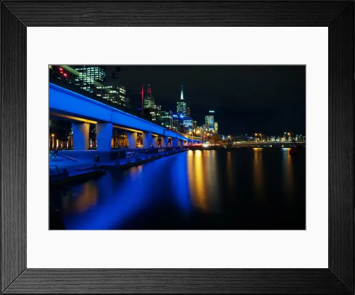 Framed Print : North bank of Yarra, Melbourne, Australia Framed Print : North bank of Yarra, Melbourne, Australia
