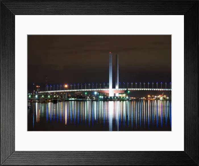 Framed Print : Bolte Bridge, from Yarra River, Melbourne, Austral Framed Print : Bolte Bridge, from Yarra River, Melbourne, Austral
