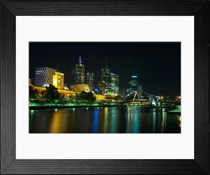Framed Print : Yarra River, Melbourne at night Framed Print : Yarra River, Melbourne at night
