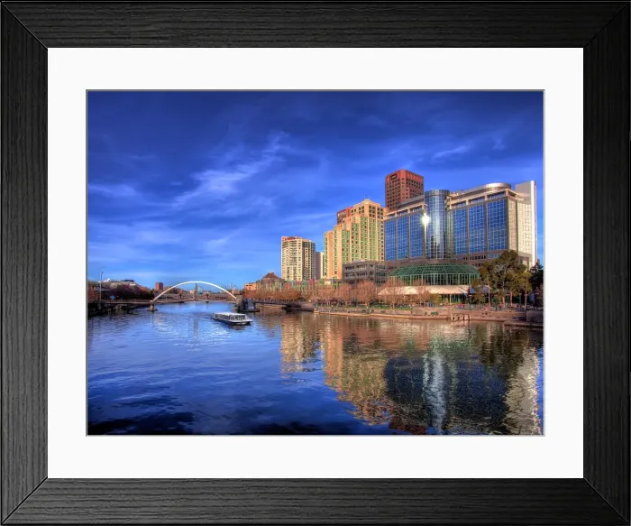Framed Print : Distorted Reflections on The Yarra River Framed Print : Distorted Reflections on The Yarra River
