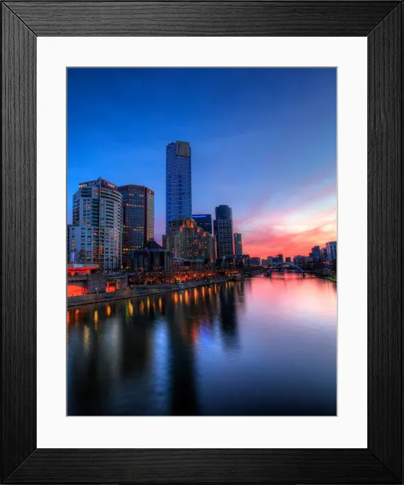 Framed Print : Sunset on the Yarra, Victoria Framed Print : Sunset on the Yarra, Victoria