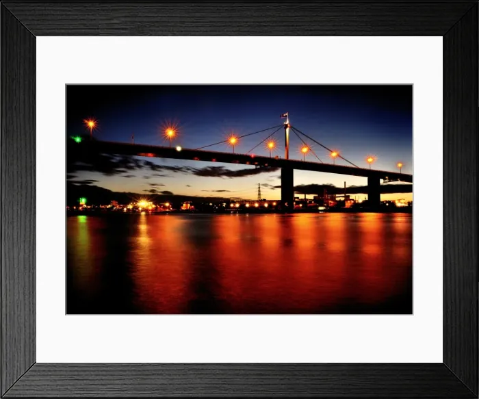 Framed Print : Bridge Over Orange Waters