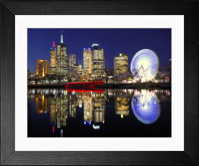 Framed Print : Melbourne Night Skyline Framed Print : Melbourne Night Skyline