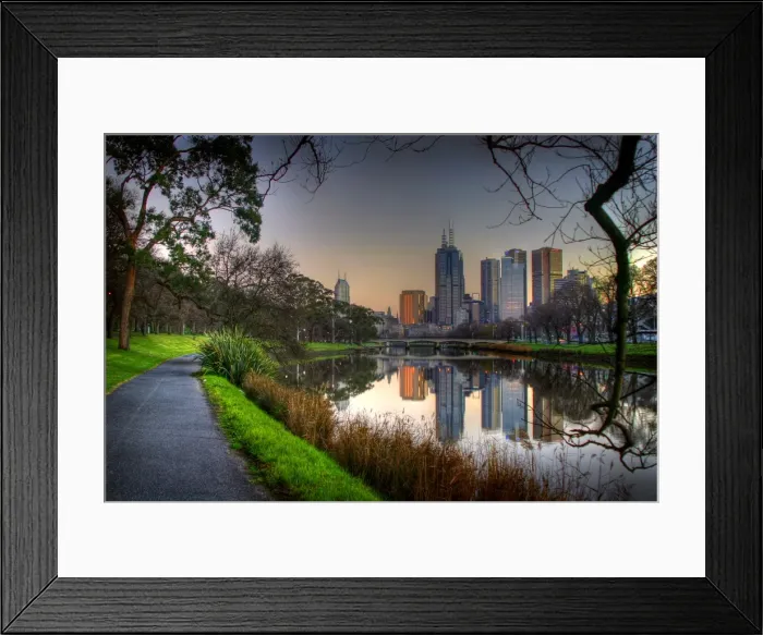 Framed Print : Melbourne Reflected Framed Print : Melbourne Reflected
