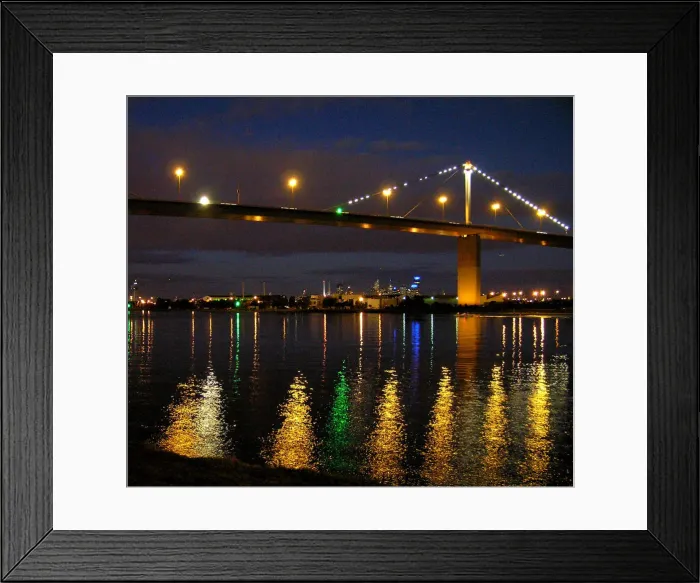 Framed Print : Westgate Bridge over the Yarra River at night Framed Print : Westgate Bridge over the Yarra River at night