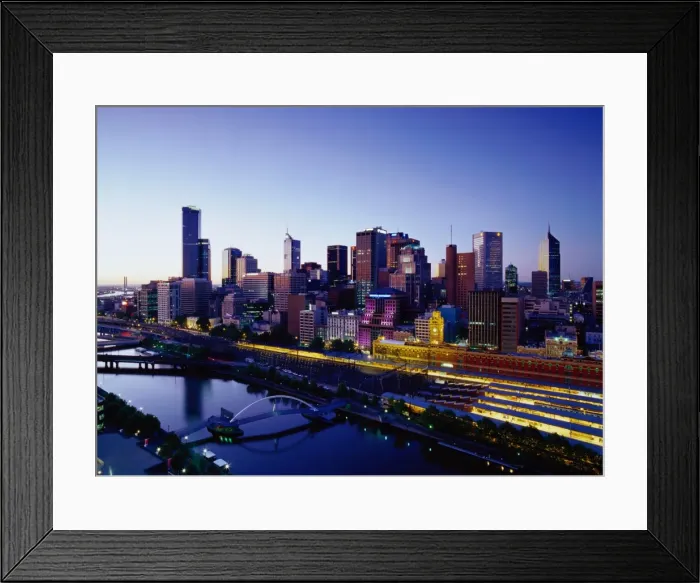 Framed Print : Melbourne Skyline Framed Print : Melbourne Skyline