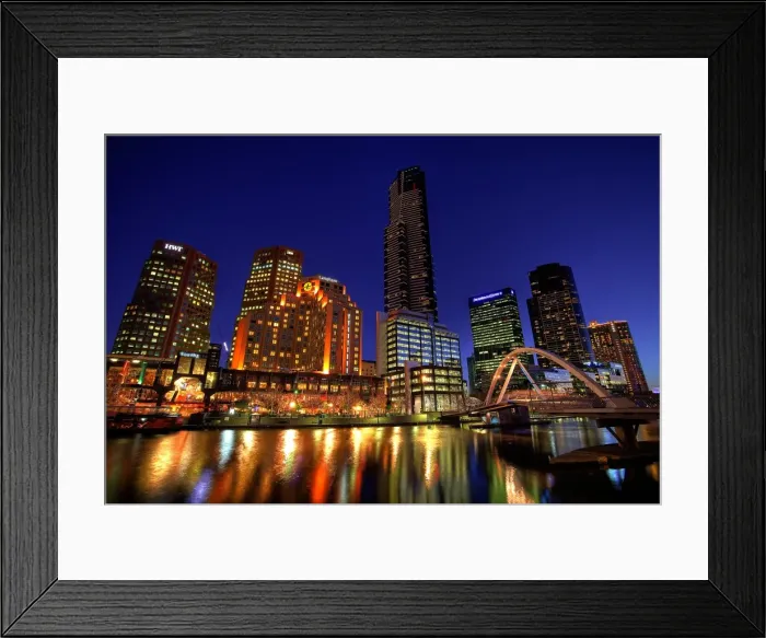 Framed Print : Southbank skyline at dusk