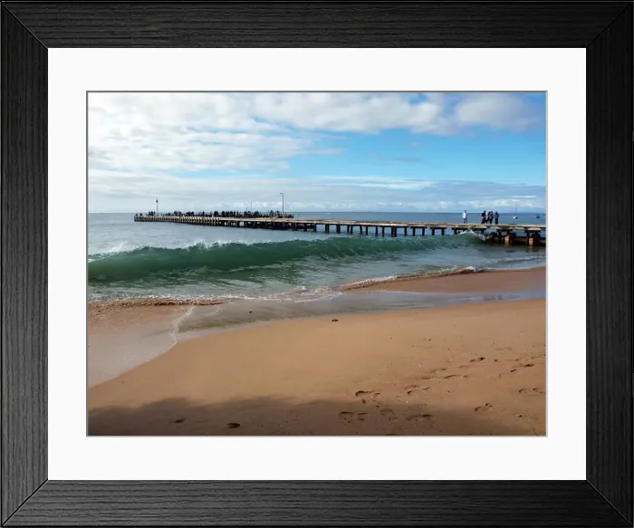 Framed Print : Surge waves in port philip bay
