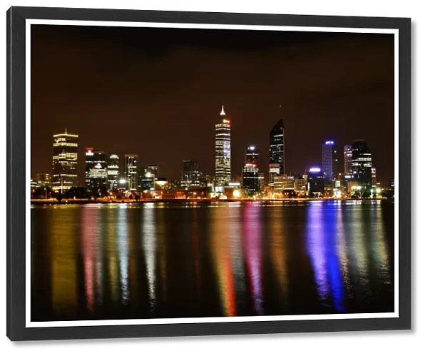 Expansive View of Perth City Night Skyline