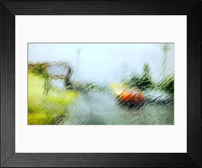 Framed Print : Wet cold day