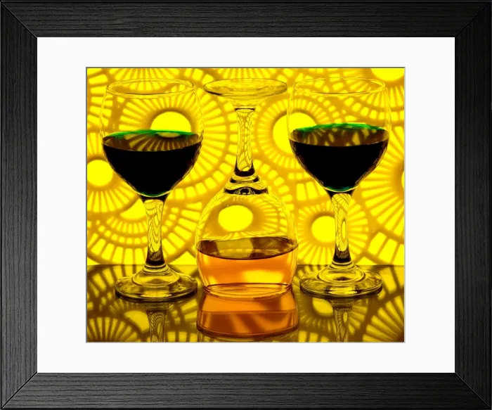 Framed Print : Circles reflecting in glasses