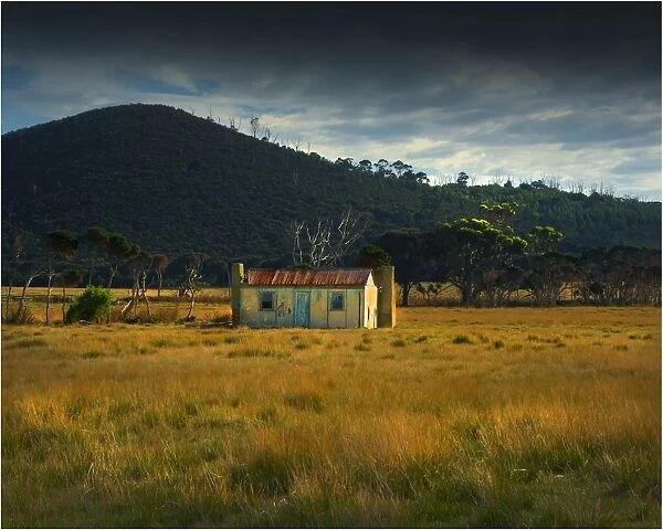 Abandoned and derelict farm cottage in the rurals of Flinders Island, Bass Strait, Tasmania