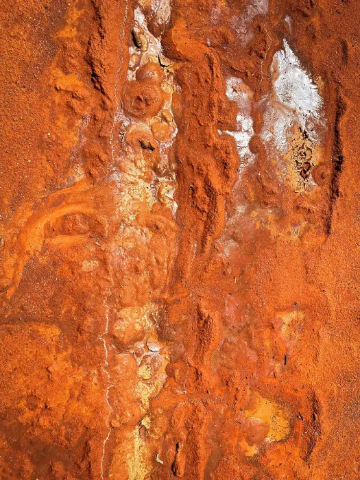 Framed Print : Abstract desert pattern aerial effect, dried mud orange red dirt, Australia