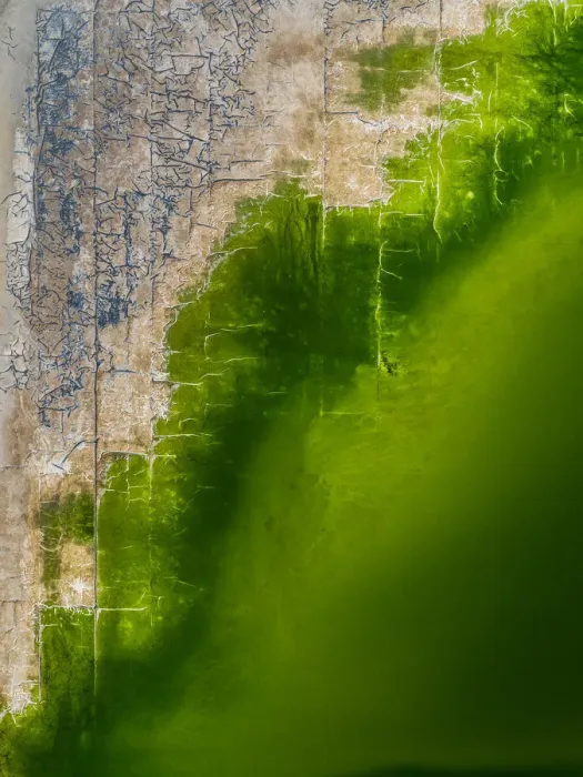 Framed Print : Abstract drone shot of a gas plant tailing pond, Western Australia Framed Print : Abstract drone shot of a gas plant tailing pond, Western Australia