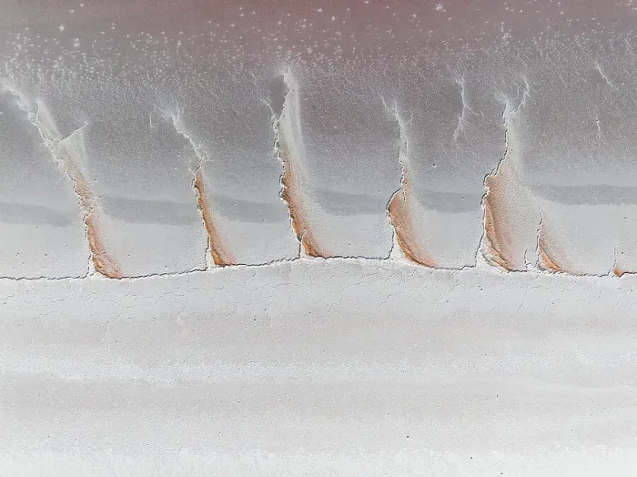 Framed Print : Abstract patterns on a dry salt lake shot from a drone point of view, South Australia, Australia Framed Print : Abstract patterns on a dry salt lake shot from a drone point of view, South Australia, Australia