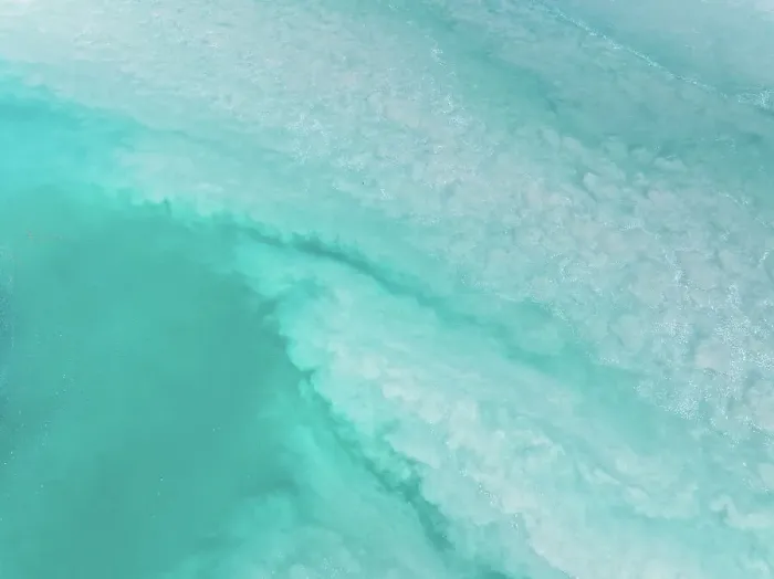 Framed Print : Abstract shot showing water flowing in a tidal estuary photographed from an aerial perspective, Willie Creek, Western Australia, Australia