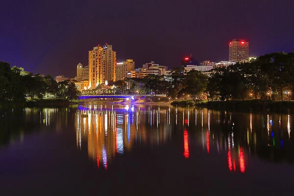 Adelaide reflected in the river Torrens