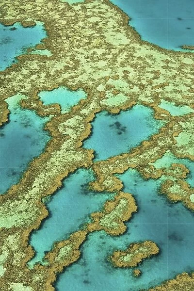 Aerial of Great Barrier Reef Australia