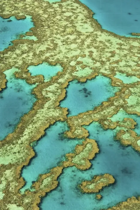 Framed Print : Aerial of Great Barrier Reef Australia Framed Print : Aerial of Great Barrier Reef Australia