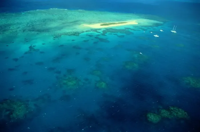 Framed Print : Aerial of the Great Barrier Reef, Australia Framed Print : Aerial of the Great Barrier Reef, Australia