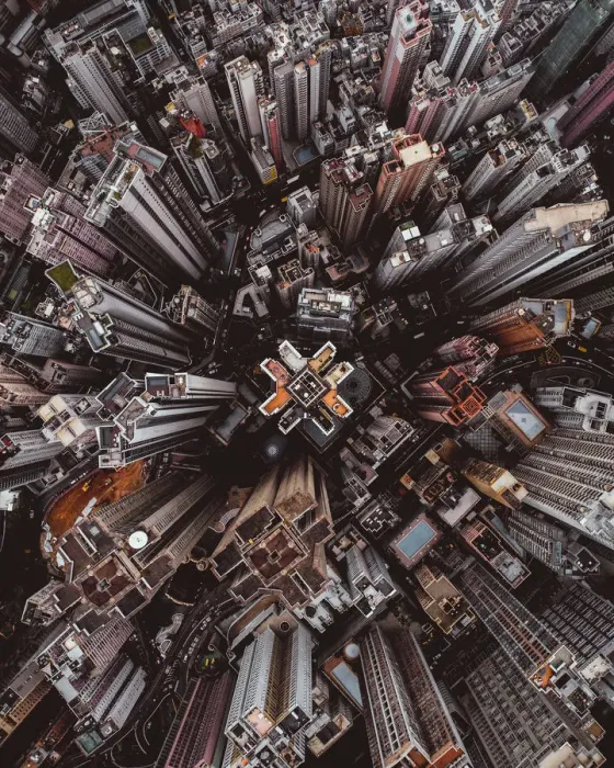 Framed Print : Aerial perspective of skyscrapers in Mid Levels district, Hong Kong Island Framed Print : Aerial perspective of skyscrapers in Mid Levels district, Hong Kong Island