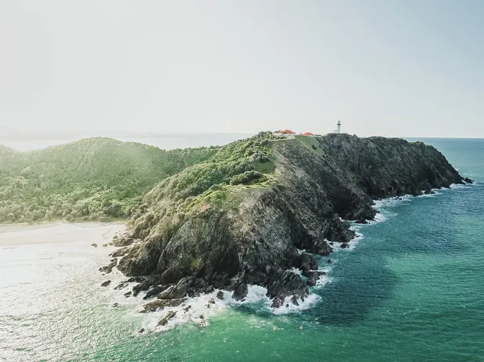 Framed Print : Aerial photograph showing Cape Byron, Byron Bay, New South Wales, Australia