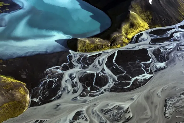 Framed Print : Aerial Photography Abstract Landscape