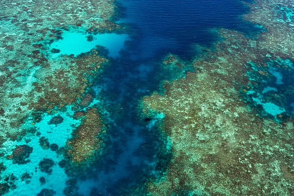 Aerial photography of the Great Barrier Reef