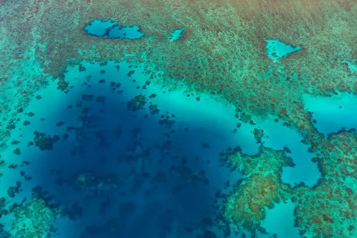 Framed Print : Aerial photography of the Great Barrier Reef