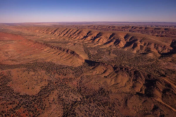 Aerial photography of the West Macdonnell Ranges west of Alice Springs
