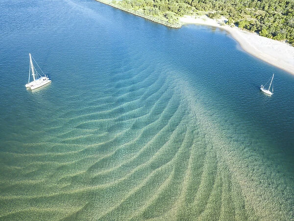 Aerial shot at low tide Gold Coast