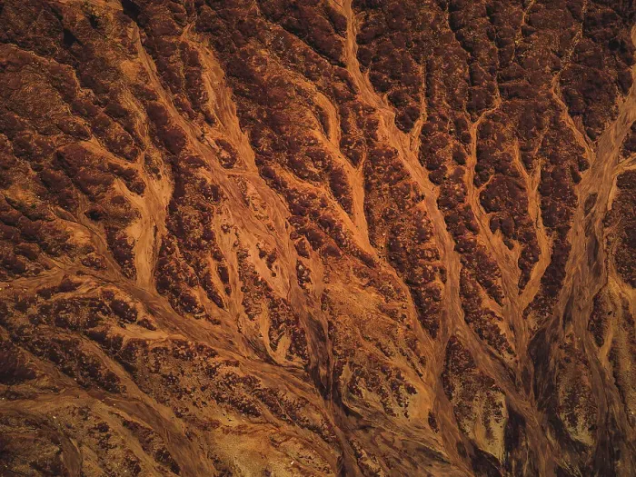 Framed Print : Aerial shot of rock textures at James Price Point, Western Australia Framed Print : Aerial shot of rock textures at James Price Point, Western Australia