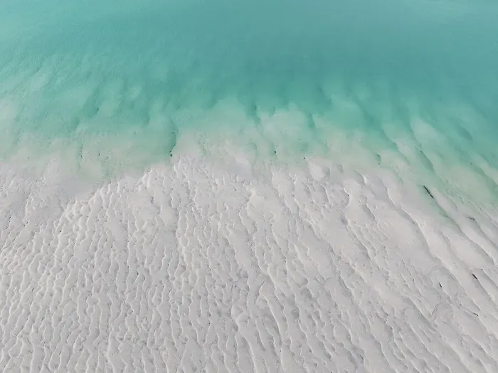 Framed Print : Aerial shot of a sandbar in Willie Creek estuary, The Kimberley, Western Australia, Australia