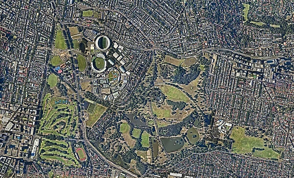 Aerial view, Australia, City, Cityscape, Cricket, criket, Moore Park Golf, New South Wales, Outdoors, Overhead View, Photography, Stadium, Sydney, trek
