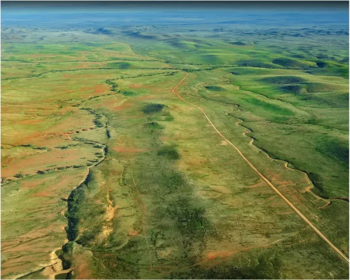 Framed Print : An Aerial view of the Australian outback, showing the vibrant colours of the Landscape Framed Print : An Aerial view of the Australian outback, showing the vibrant colours of the Landscape