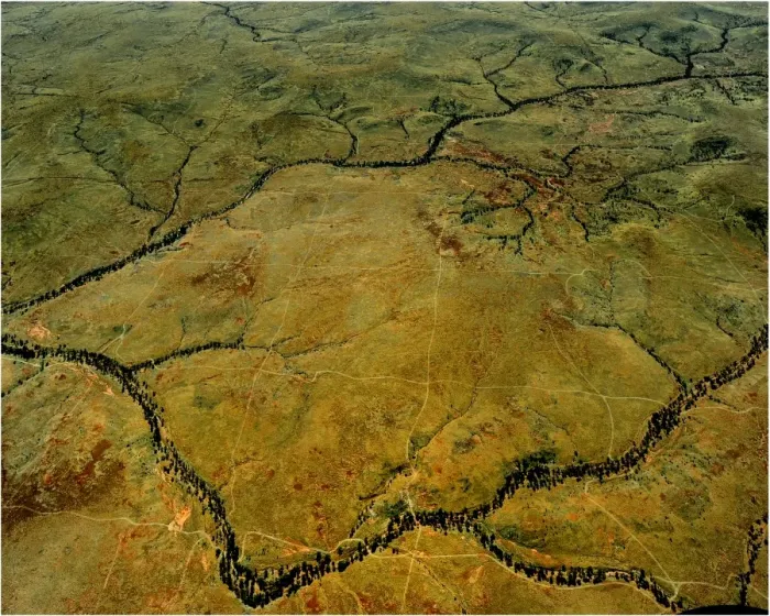 Framed Print : An Aerial view of the Australian outback in flood, showing the vibrant colours of the Landscape Framed Print : An Aerial view of the Australian outback in flood, showing the vibrant colours of the Landscape