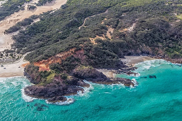 Aerial view of Cape Moreton an Island near Brisbane
