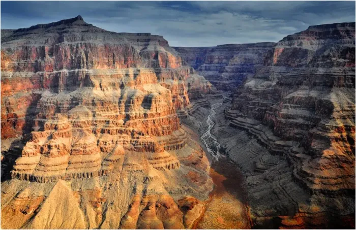 Framed Print : Aerial view of the Colorado Plateau near the western end of the Grand Canyon