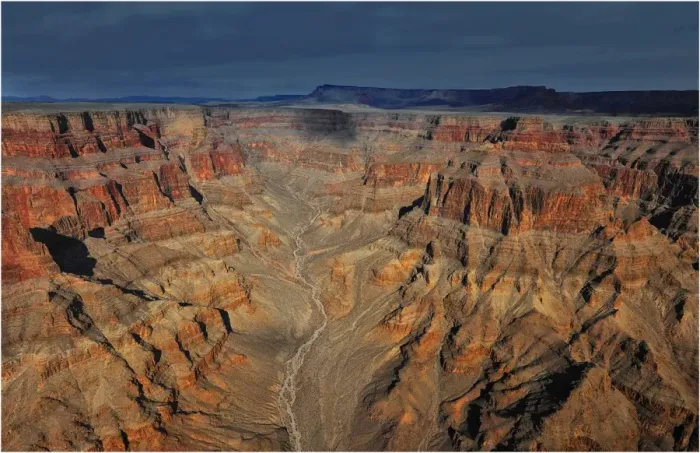 Framed Print : Aerial view of the Colorado Plateau near the western end of the Grand Canyon