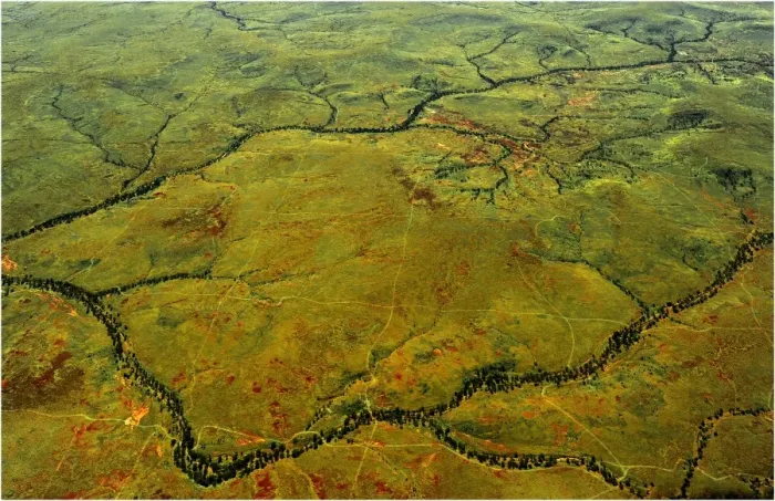 Framed Print : Aerial view of the Cooper Basin, remote outback, South Australia Framed Print : Aerial view of the Cooper Basin, remote outback, South Australia