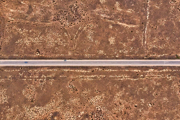 Aerial View of Eyre Highway - Nullarbor Plain, South Australia