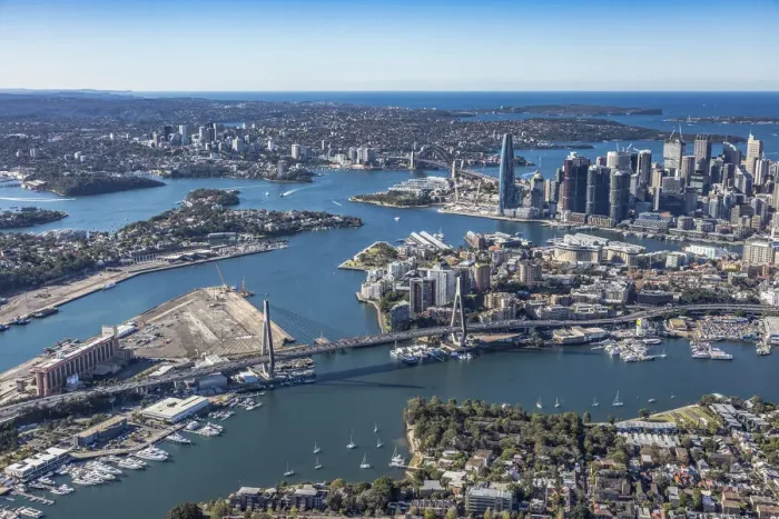 Framed Print : Glebe. Aerial view of Glebe, Sydney, NSW, Australia
