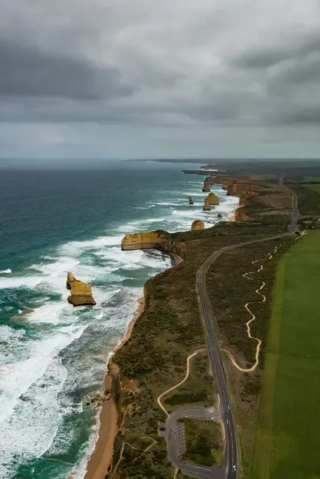 Framed Print : Aerial view of Great Ocean Road and Twelve Apostles, Australia Framed Print : Aerial view of Great Ocean Road and Twelve Apostles, Australia