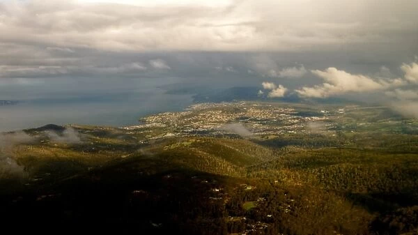 Aerial view of Hobart Tasmania
