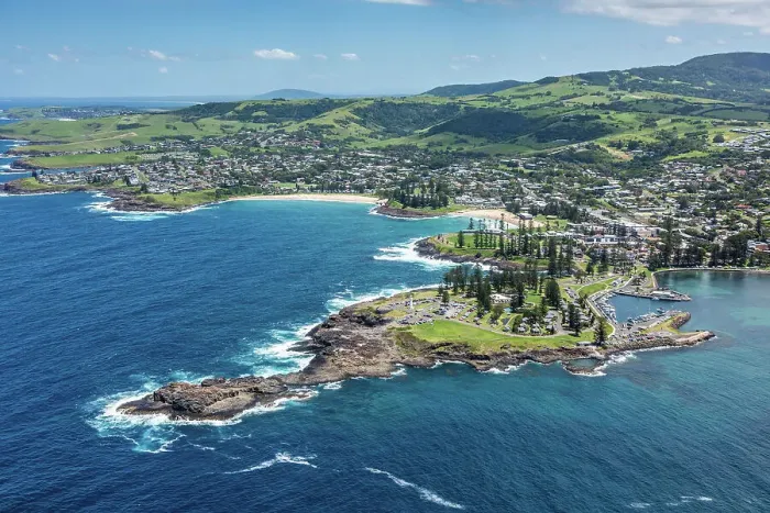 Framed Print : Kiama. Aerial view of Kiama, NSW, Australia Framed Print : Kiama. Aerial view of Kiama, NSW, Australia