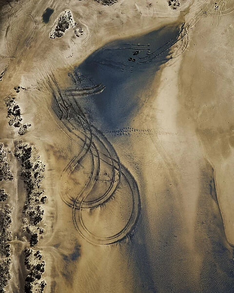 aerial view of lake Tyrrell