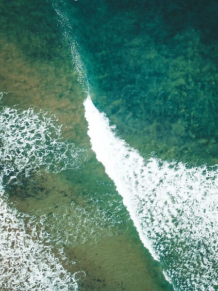 Aerial view of landscape and sea