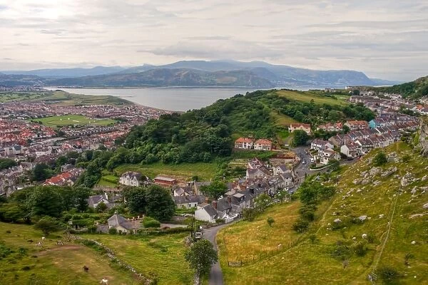 Aerial view of Llandudno and Conwy bay