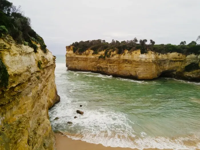 Framed Print : Aerial view of Loch Ard Gorge, 12 Apostles, Great Ocean Road, Victoria Framed Print : Aerial view of Loch Ard Gorge, 12 Apostles, Great Ocean Road, Victoria