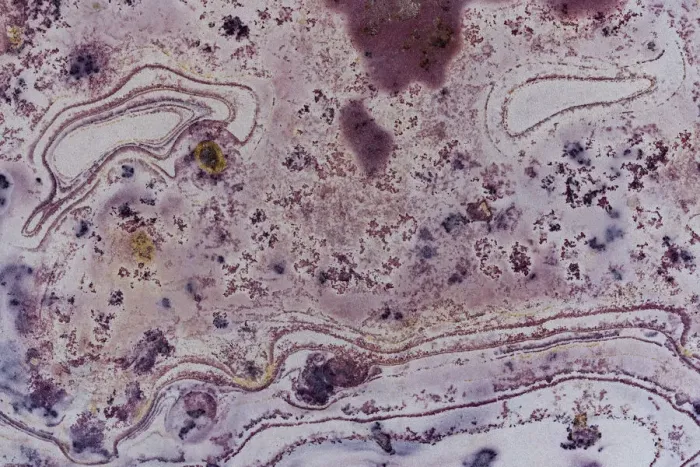 Framed Print : Aerial view looking down onto colourful Sandstone slabs - Colourful Textured Abstract